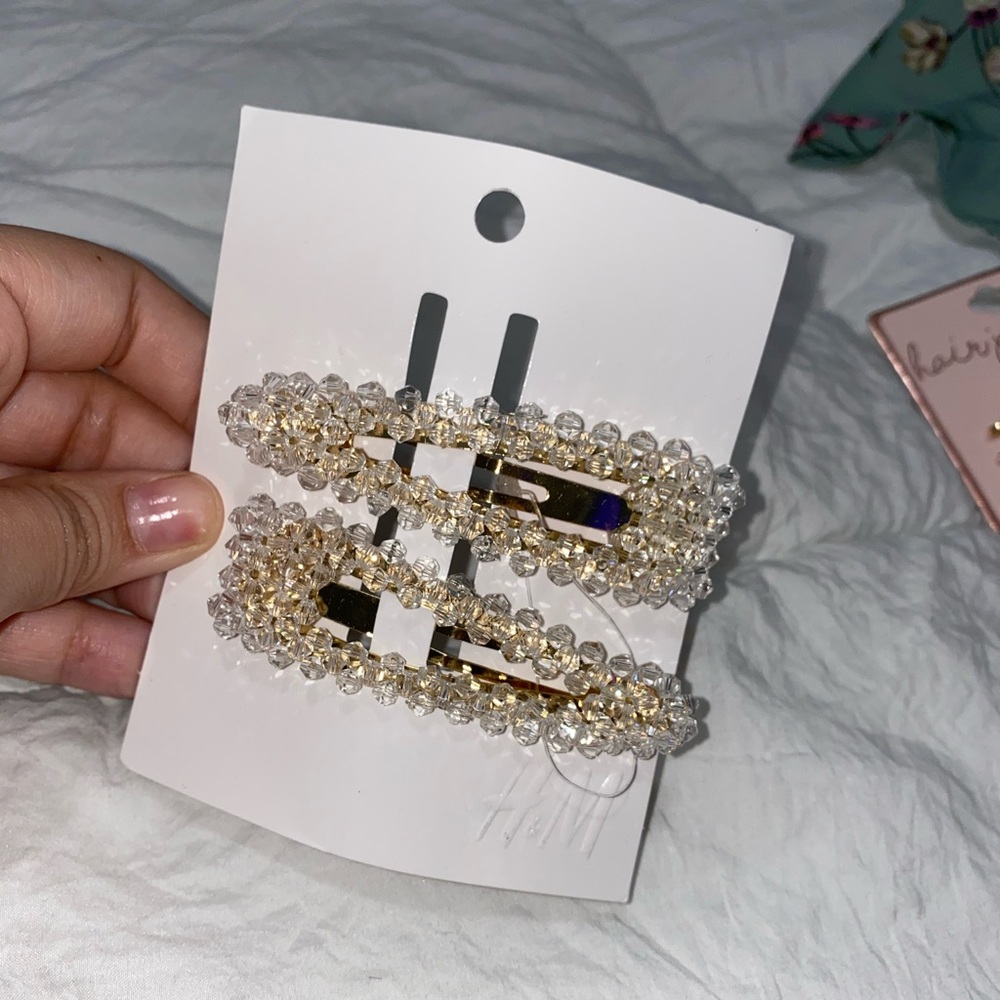 Beaded hair clips